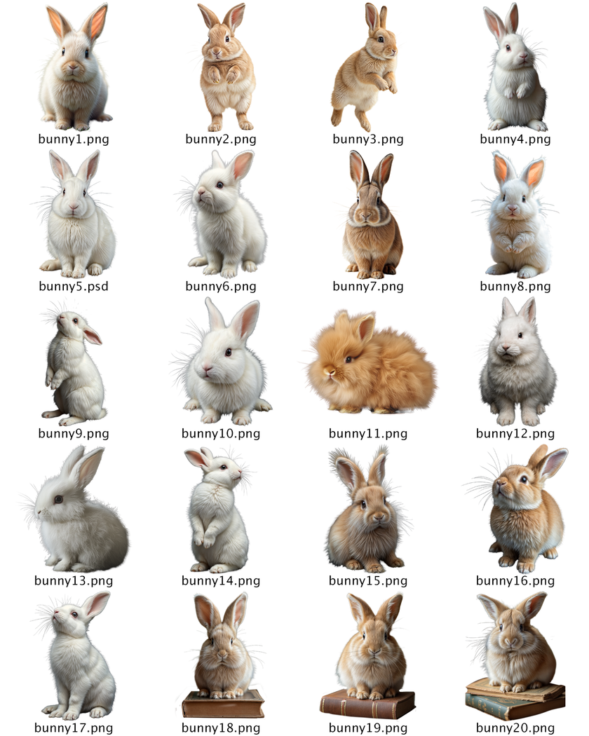 20 Bunny Overlays