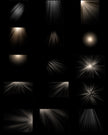15 Light Ray Overlays – Magical Glow & Spotlight Effects for Photoshop (PNG Format)